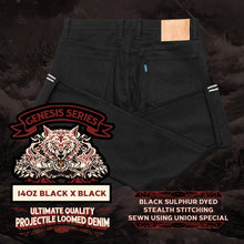 Load image into Gallery viewer, Sage Genesis Series : 14oz Black x Black Ultimate Quality Projectile Loomed Denim