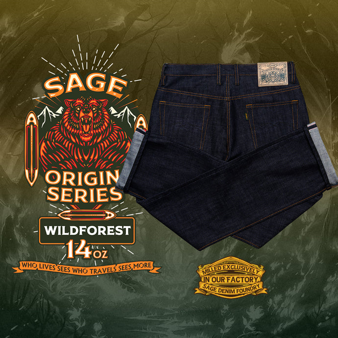Sage Origin Series : Wildforest 14oz Sanforized Deep Indigo Denim