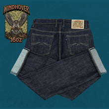 Load image into Gallery viewer, Windhover 16oz Sanforized Extra Deep Indigo Selvedge Denim