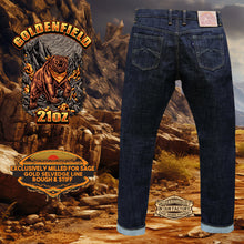 Load image into Gallery viewer, Goldenfield 21oz Unsanforized Extra Deep Indigo Selvedge Denim