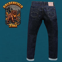 Load image into Gallery viewer, Goldenfield 21oz Unsanforized Extra Deep Indigo Selvedge Denim