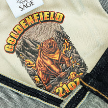 Load image into Gallery viewer, Goldenfield 21oz Unsanforized Extra Deep Indigo Selvedge Denim