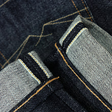 Load image into Gallery viewer, Goldenfield 21oz Unsanforized Extra Deep Indigo Selvedge Denim