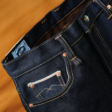 Load image into Gallery viewer, Sage Denim Rockhound 24oz Unsanforized Deep Indigo x Brown