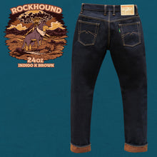 Load image into Gallery viewer, Sage Denim Rockhound 24oz Unsanforized Deep Indigo x Brown