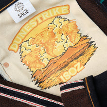 Load image into Gallery viewer, Sage Denim Dunestrike 18oz Unsanforized Deep Indigo x Brown