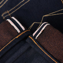 Load image into Gallery viewer, Sage Denim Dunestrike 18oz Unsanforized Deep Indigo x Brown