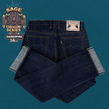 Load image into Gallery viewer, Origin Series : Darkspire 14oz Sanforized Extra Deep Indigo Selvedge