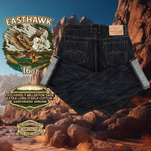 Load image into Gallery viewer, Easthawk 16oz Sanforized Extra Deep Indigo Selvedge