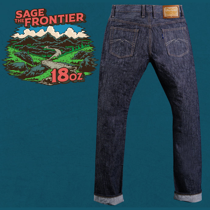 The Frontier 18oz Unsanforized Dark Deep Indigo Nep
