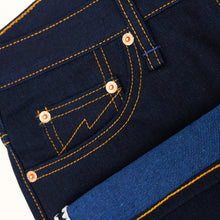 Load image into Gallery viewer, Genesis Series : 14oz Deep Indigo x Cobalt Weft Projectile Loomed Denim