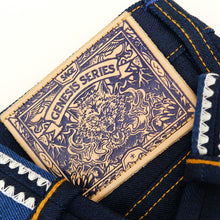 Load image into Gallery viewer, Genesis Series : 14oz Deep Indigo x Cobalt Weft Projectile Loomed Denim