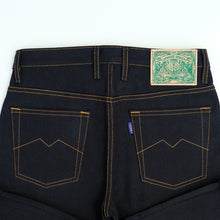 Load image into Gallery viewer, Genesis Series : 14oz Deep Indigo x Green Weft Projectile Loomed Denim