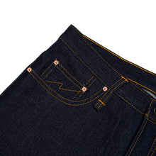 Load image into Gallery viewer, Genesis Series : Ultimate Quality Projectile Loomed Denim 14oz Deep Indigo - Gold Hardware Edition