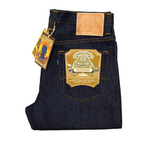Load image into Gallery viewer, Genesis Series : Ultimate Quality Projectile Loomed Denim 14oz Deep Indigo - Gold Hardware Edition