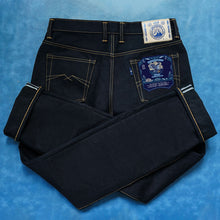 Load image into Gallery viewer, Nightstorm 24oz Unsanforized Deep Indigo x Black Selvedge Denim
