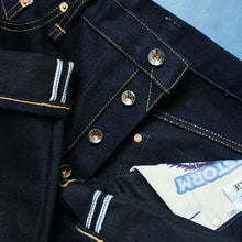 Load image into Gallery viewer, Nightstorm 24oz Unsanforized Deep Indigo x Black Selvedge Denim