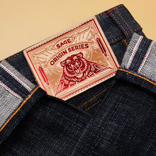 Load image into Gallery viewer, Origin Series : Redstride 14oz Sanforized Deep Indigo Sparkling Red Selvedge