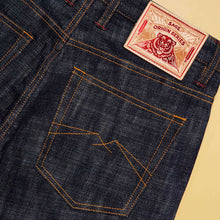 Load image into Gallery viewer, Origin Series : Redstride 14oz Sanforized Deep Indigo Sparkling Red Selvedge