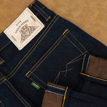 Load image into Gallery viewer, Origin Series : Rockslide 14oz Sanforized Deep Indigo x Brown