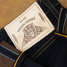 Load image into Gallery viewer, Origin Series : Rockslide 14oz Sanforized Deep Indigo x Brown