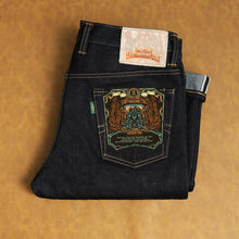 Load image into Gallery viewer, Sage Denim 13th Anniversary Special : The 13th Core Earthbound 23oz Unsanforized Deep Indigo Brown Core Selvedge Denim