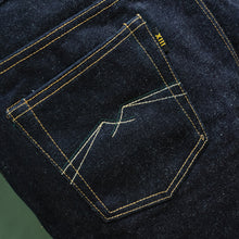 Load image into Gallery viewer, Sage Denim 13th Anniversary Special : The 13th Core Greenheart 23oz Unsanforized Deep Indigo Green Core Selvedge Denim