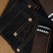 Load image into Gallery viewer, Sage Denim Genesis Series : 14oz Deep Indigo x Brown Weft Projectile Loomed Denim