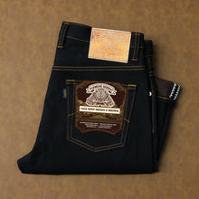Load image into Gallery viewer, Sage Denim Genesis Series : 14oz Deep Indigo x Brown Weft Projectile Loomed Denim