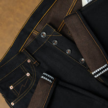 Load image into Gallery viewer, Sage Denim Genesis Series : 14oz Deep Indigo x Brown Weft Projectile Loomed Denim