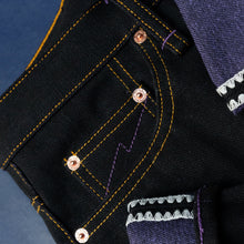 Load image into Gallery viewer, Sage Denim Genesis Series : 14oz Deep Indigo x Purple Weft Projectile Loomed Denim