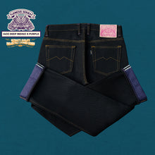 Load image into Gallery viewer, Sage Denim Genesis Series : 14oz Deep Indigo x Purple Weft Projectile Loomed Denim