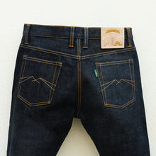 Load image into Gallery viewer, Sage Denim Groundking 22oz Unsanforized Deep Indigo x Soil Brown Selvedge Denim