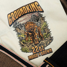 Load image into Gallery viewer, Sage Denim Groundking 22oz Unsanforized Deep Indigo x Soil Brown Selvedge Denim