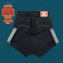 Load image into Gallery viewer, Sage Denim Origin Series Valleyman 14oz Sanforized Deep Indigo Painted Arcuate