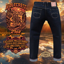 Load image into Gallery viewer, Sage Denim Wolfcrest 21oz Unsanforized Extra Deep Indigo Selvedge