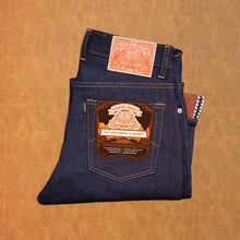 Load image into Gallery viewer, Sage Genesis Series : Ultimate Quality Projectile Loomed Denim 14oz Deep Indigo x Orange Denim