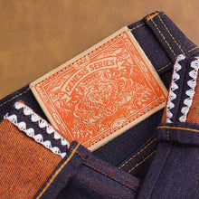 Load image into Gallery viewer, Sage Genesis Series : Ultimate Quality Projectile Loomed Denim 14oz Deep Indigo x Orange Denim