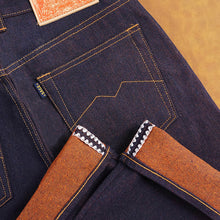 Load image into Gallery viewer, Sage Genesis Series : Ultimate Quality Projectile Loomed Denim 14oz Deep Indigo x Orange Denim