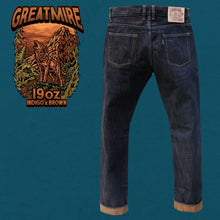 Load image into Gallery viewer, Sage Greatmire 19oz Unsanforized Deep Indigo x Soil Brown Selvedge Denim