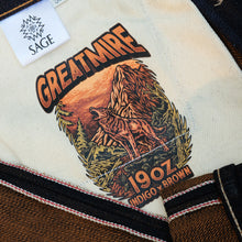 Load image into Gallery viewer, Sage Greatmire 19oz Unsanforized Deep Indigo x Soil Brown Selvedge Denim