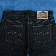 Load image into Gallery viewer, Sage Grimhound 18oz Unsanforized Deep Indigo Selvedge Denim