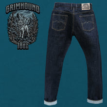 Load image into Gallery viewer, Sage Grimhound 18oz Unsanforized Deep Indigo Selvedge Denim