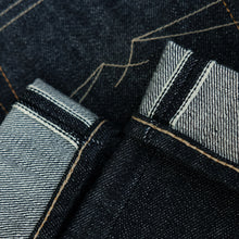 Load image into Gallery viewer, Sage Grimhound 18oz Unsanforized Deep Indigo Selvedge Denim