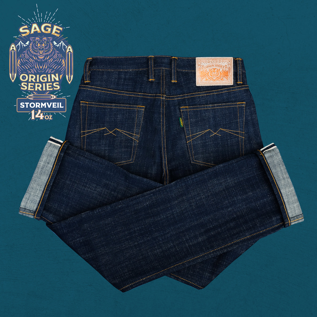 Origin Series : Stormveil 14oz Sanforized Deep Indigo
