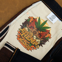 Load image into Gallery viewer, The Earth Hemp 25oz 50% Hemp Blend Deep Indigo x Brown Selvedge Denim