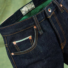 Load image into Gallery viewer, The Green Hemp 25oz 50% Hemp Blend Deep Indigo x Green Selvedge Denim