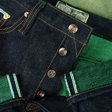 Load image into Gallery viewer, The Green Hemp 25oz 50% Hemp Blend Deep Indigo x Green Selvedge Denim