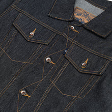Load image into Gallery viewer, Trackster Type III 14oz Deep Indigo Denim Jacket
