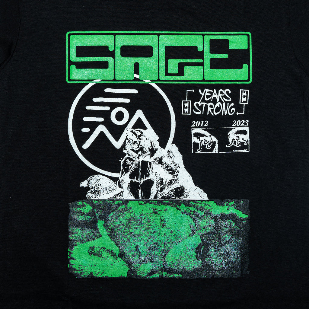 Sage 11 Years Strong : Highland Glitch Black Tees